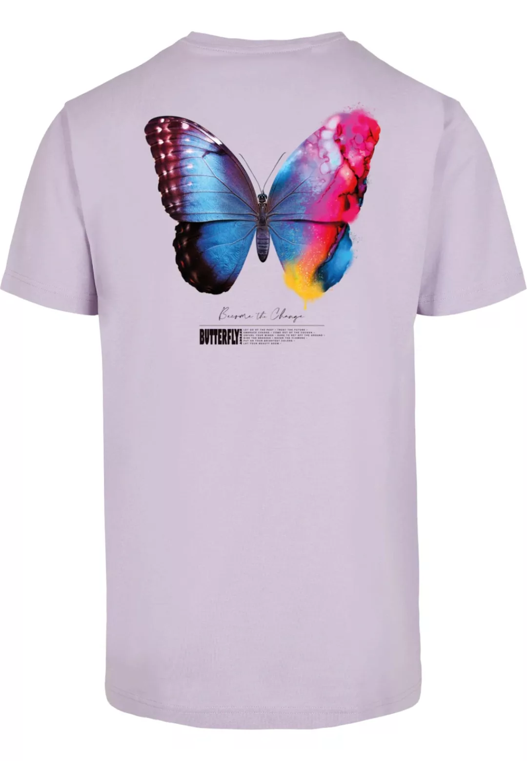 MisterTee T-Shirt "MisterTee Herren Become the Change Butterfly 2.0 Tee" günstig online kaufen