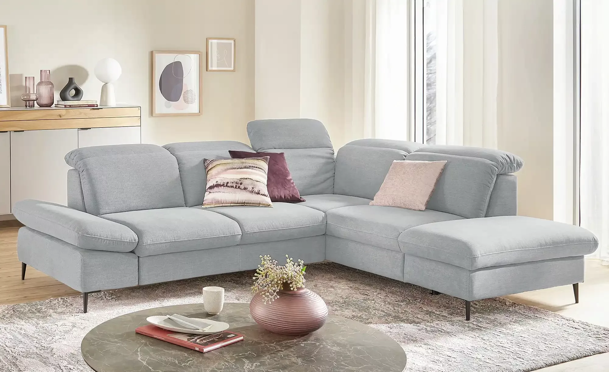 uno Ecksofa  Serra ¦ grau ¦ Maße (cm): B: 268 H: 81 T: 215 Polstermöbel > S günstig online kaufen