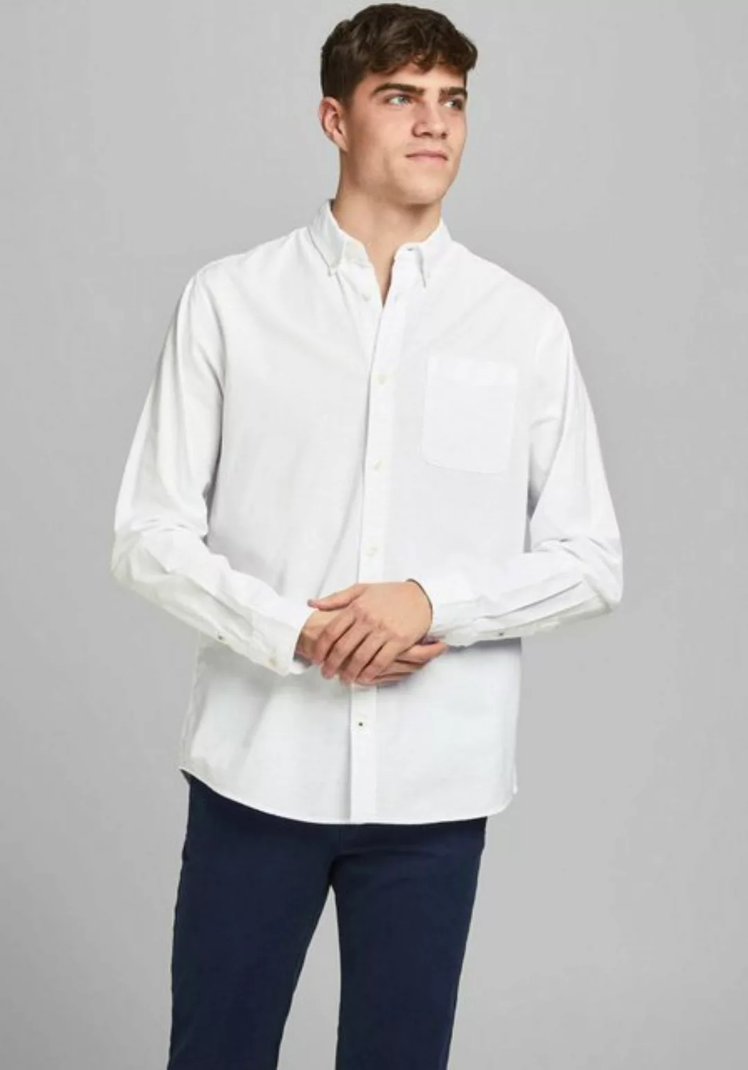 Jack & Jones Herren Freizeit Hemd JJEOXFORD - Slim Fit günstig online kaufen