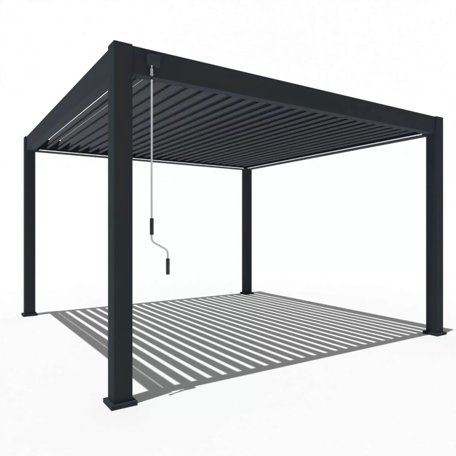 Weide Deluxe Plus Aluminium Pavillon 4 x 4 M Anthrazit Pergola Freistehend günstig online kaufen