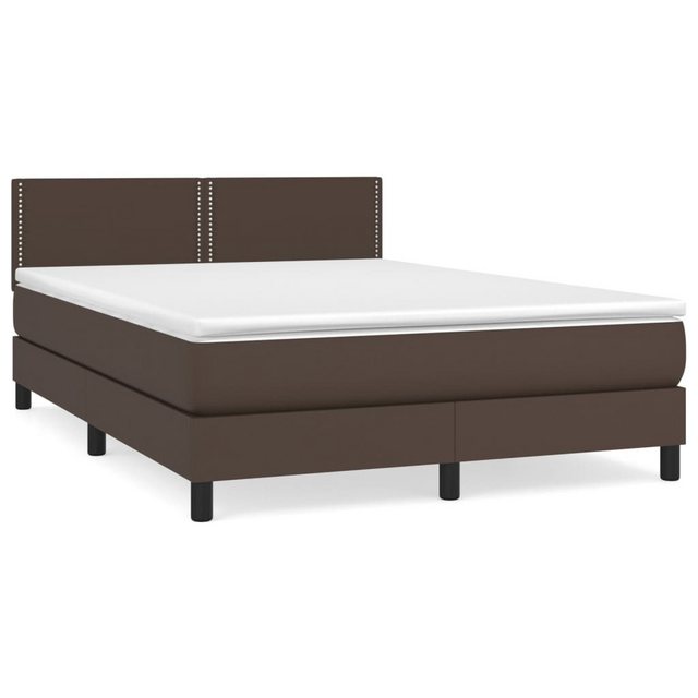 vidaXL Boxspringbett Bett Boxspringbett mit Matratze Kunstleder (140 x 200 günstig online kaufen