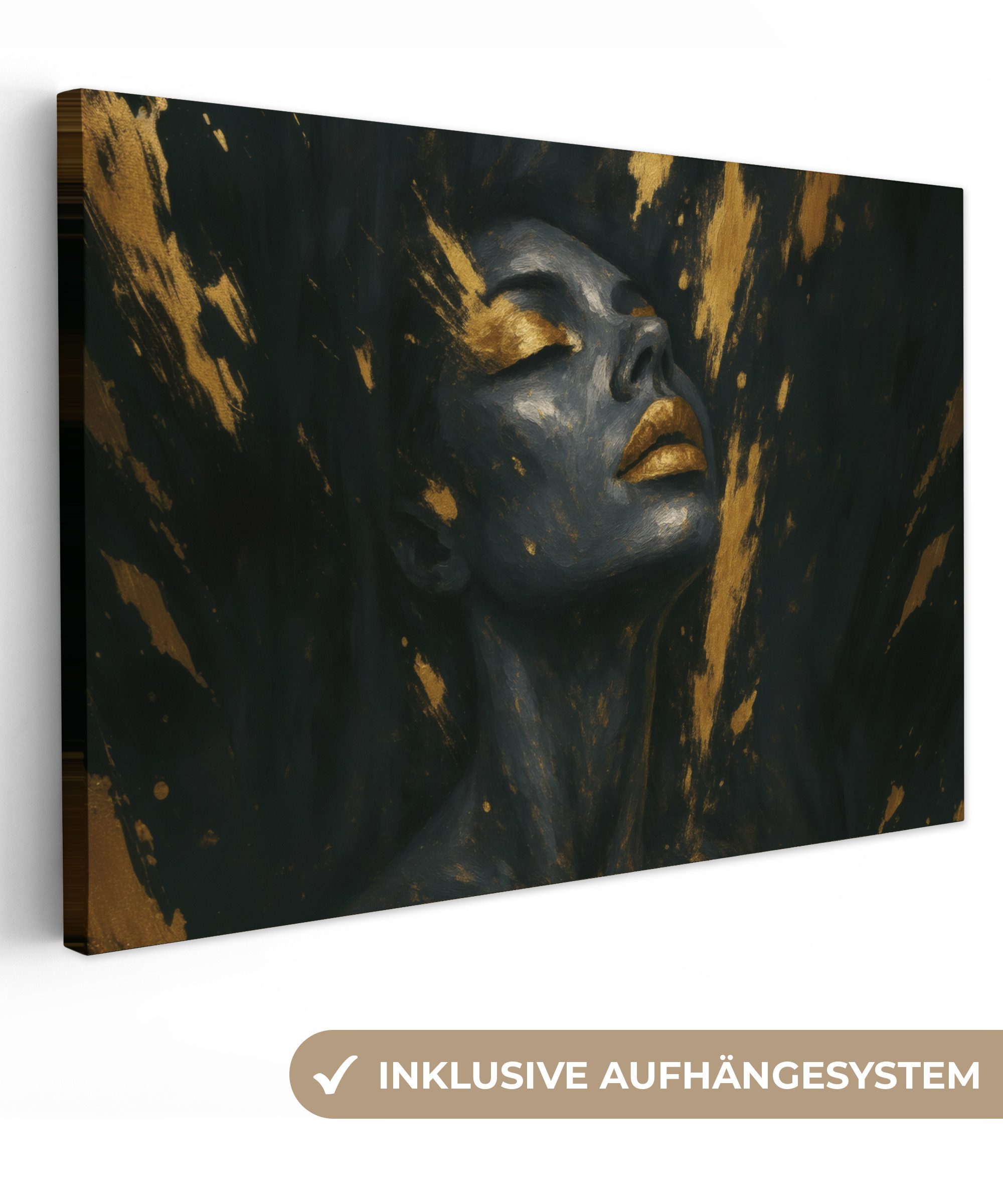 OneMillionCanvasses® Leinwandbild Gesicht - Frau - günstig online kaufen