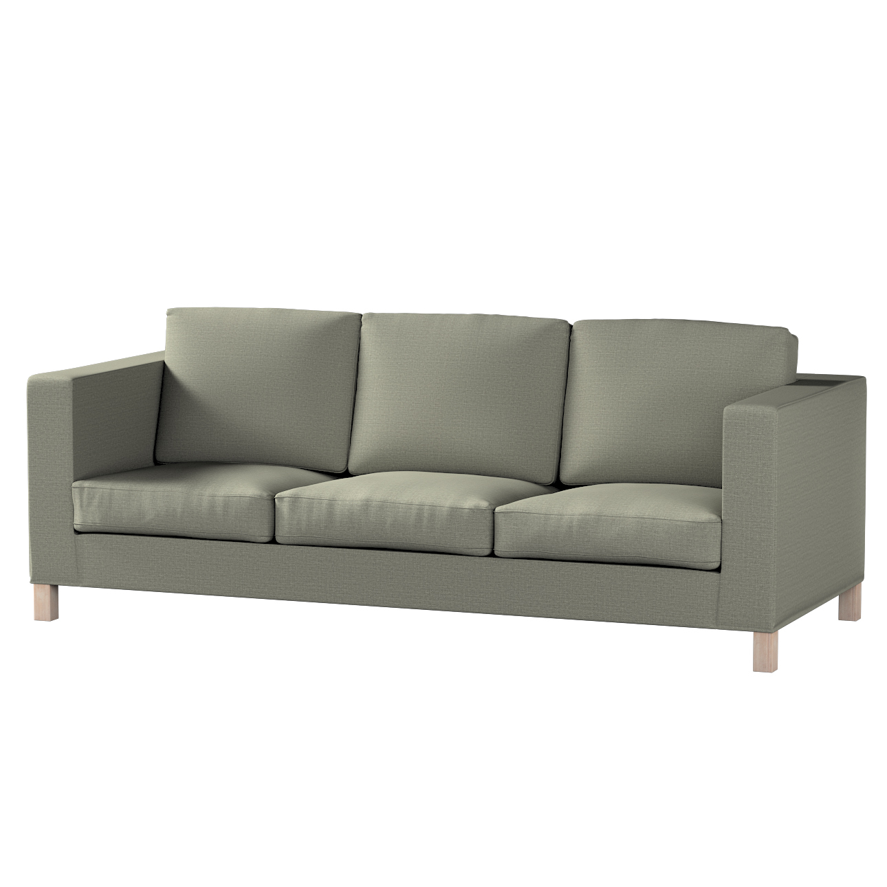 Bezug für Karlanda 3-Sitzer Sofa nicht ausklappbar, kurz, grau-beige, Bezug günstig online kaufen