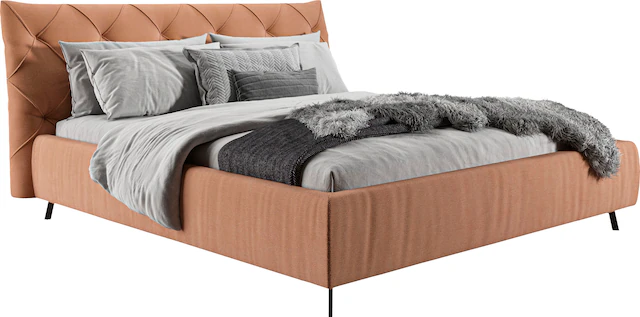 Leonique Polsterbett "Elloree, in 4 Breiten bis 200cm, auch in Leder", Kopf günstig online kaufen