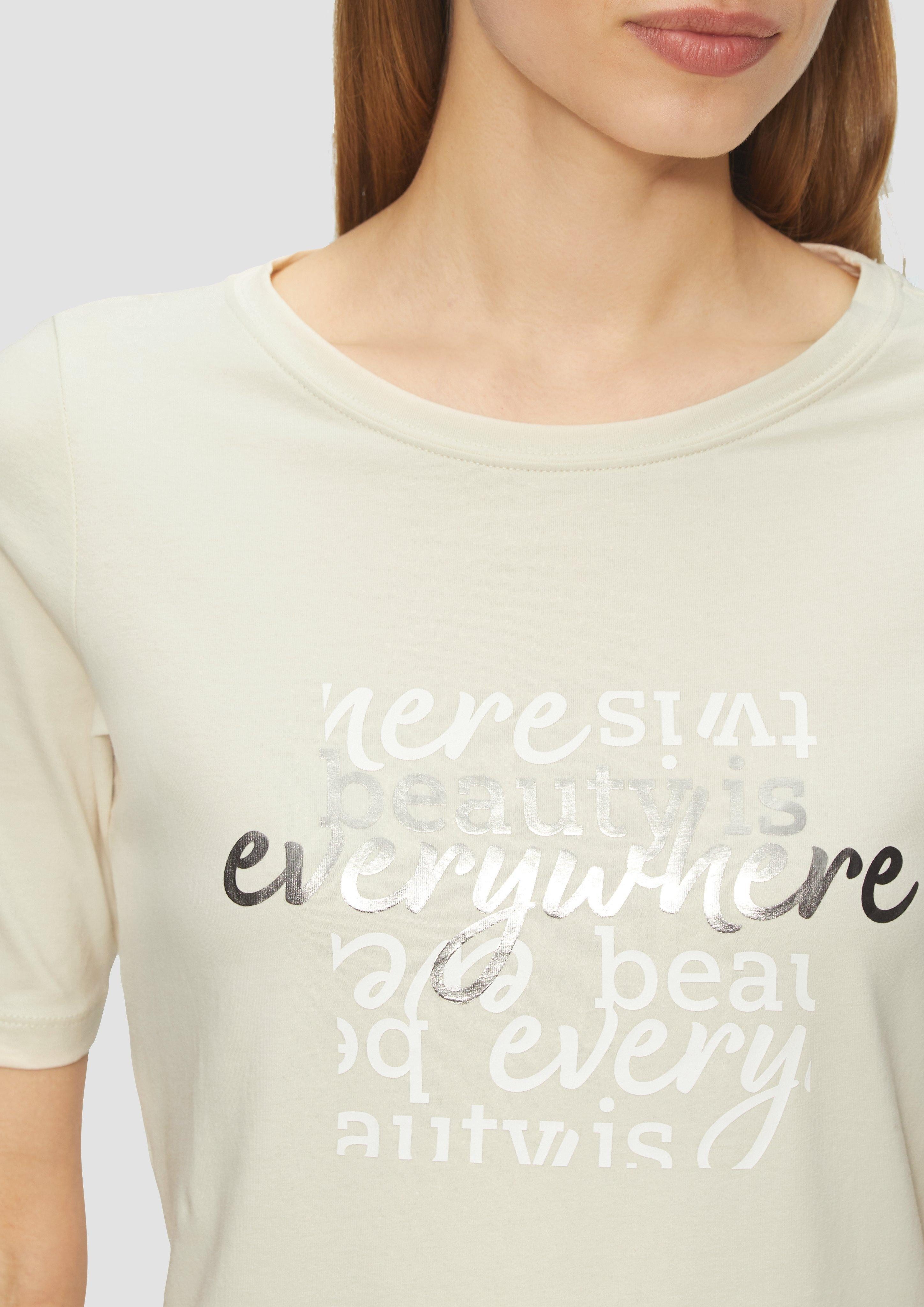 s.Oliver Kurzarmshirt Elastisches T-Shirt mit Frontprint günstig online kaufen