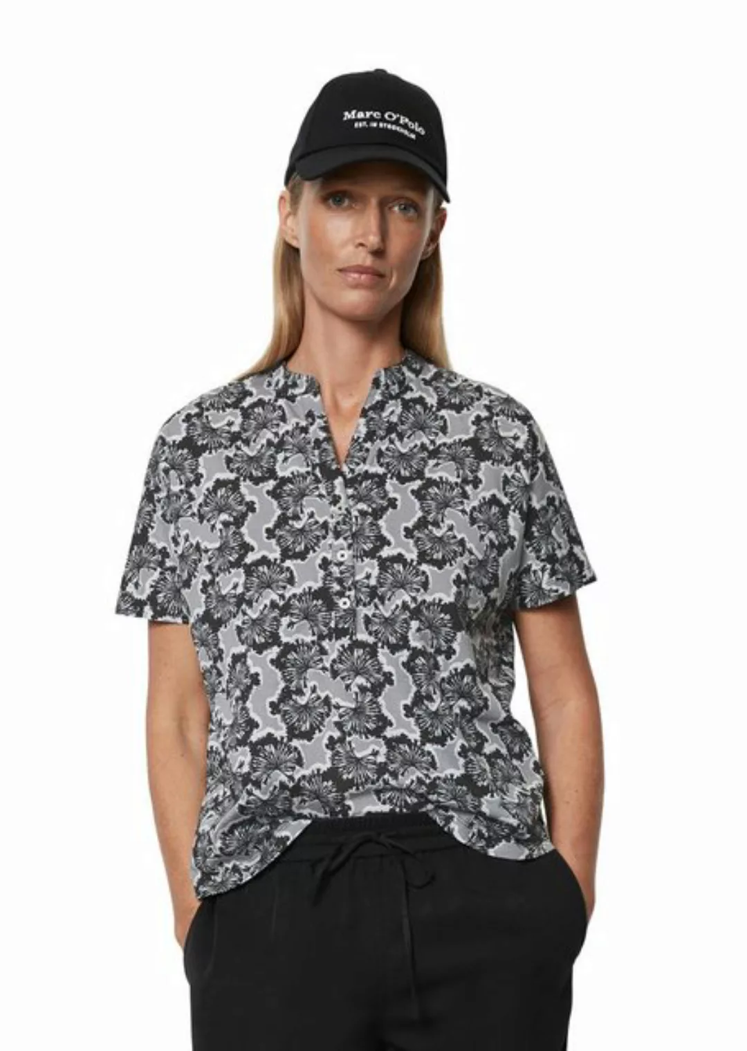 Marc O'Polo Blusenshirt aus bedrucktem Single Jersey günstig online kaufen