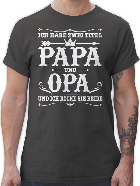 Shirtracer T-Shirt Ich habe zwei Titel Papa und Opa Opa Geschenke günstig online kaufen