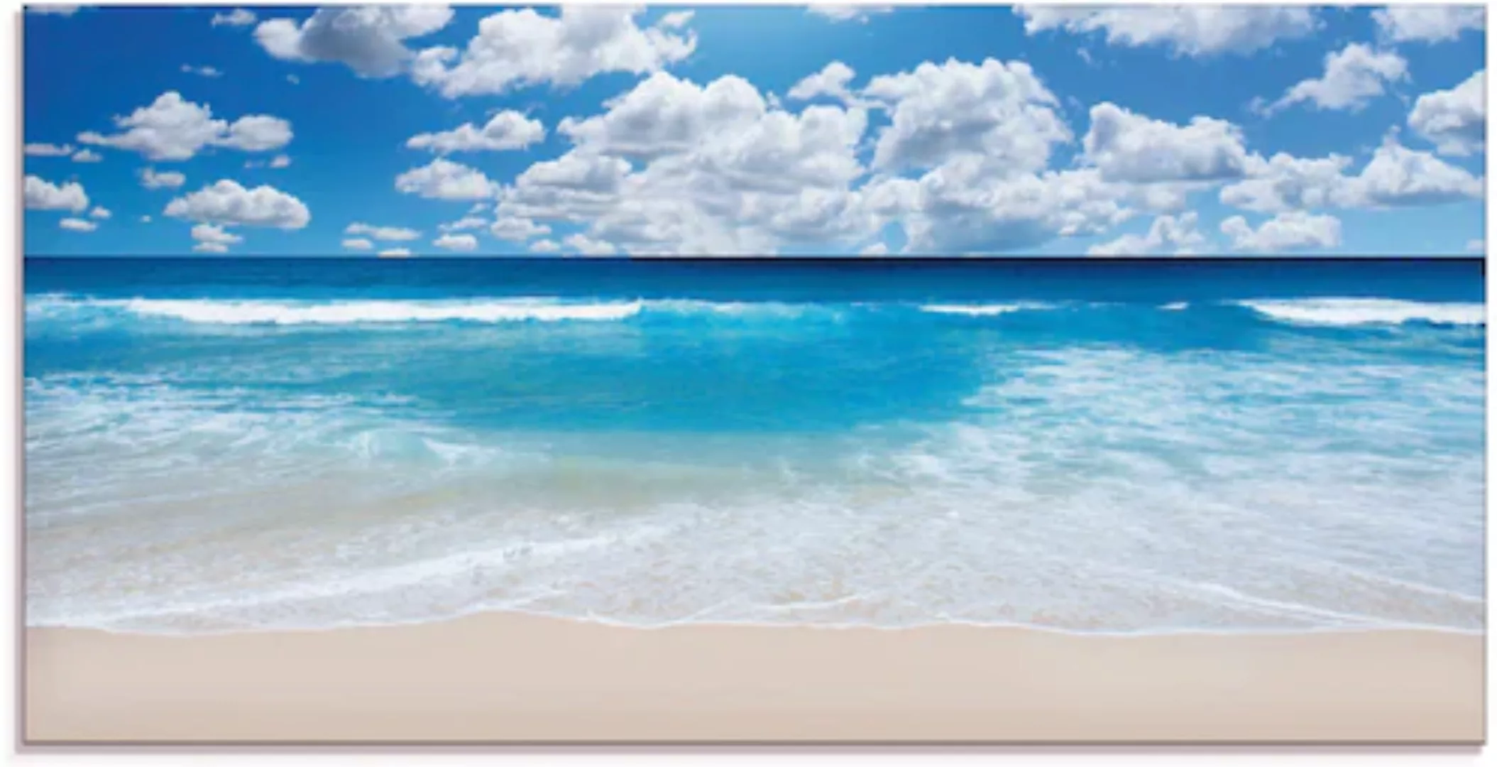 Artland Glasbild »Großartige Strandlandschaft«, Strand, (1 St.), in verschi günstig online kaufen