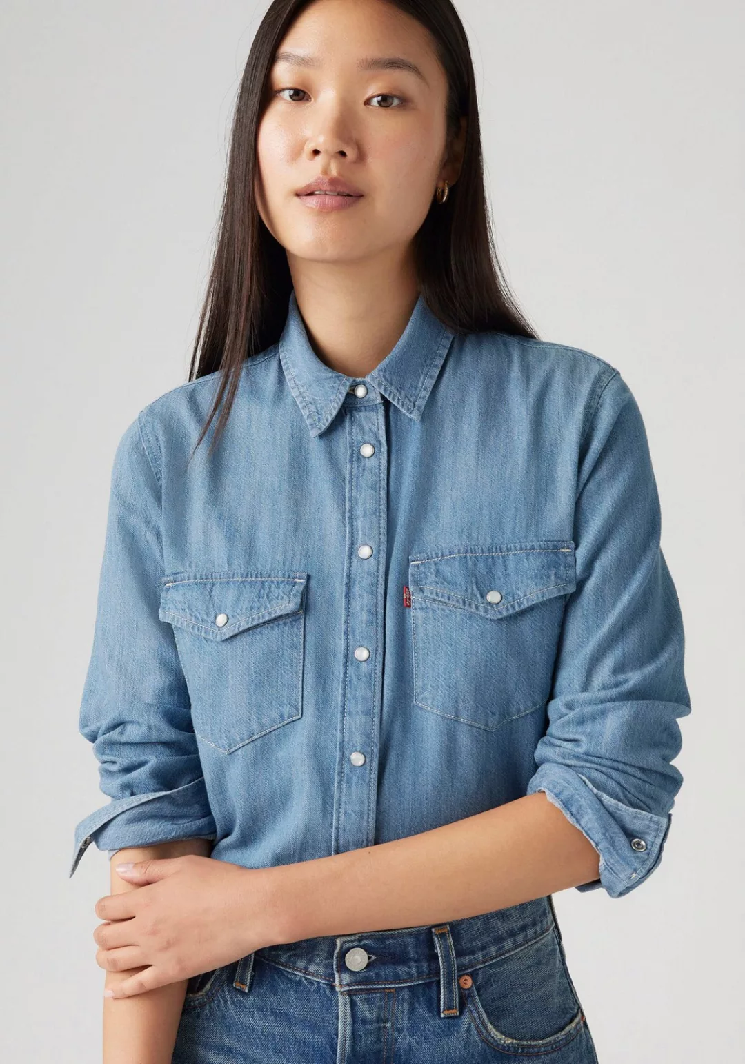 Levis Jeansbluse "ESSENTIAL WESTERN", mit Brusttaschen mit Druckknöpfen günstig online kaufen