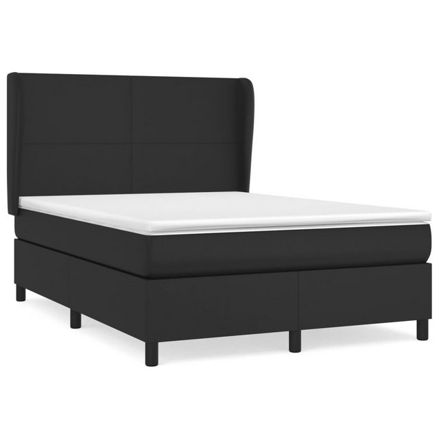 vidaXL Boxspringbett mit Matratze Schwarz 140x200 cm Kunstleder1466671 günstig online kaufen