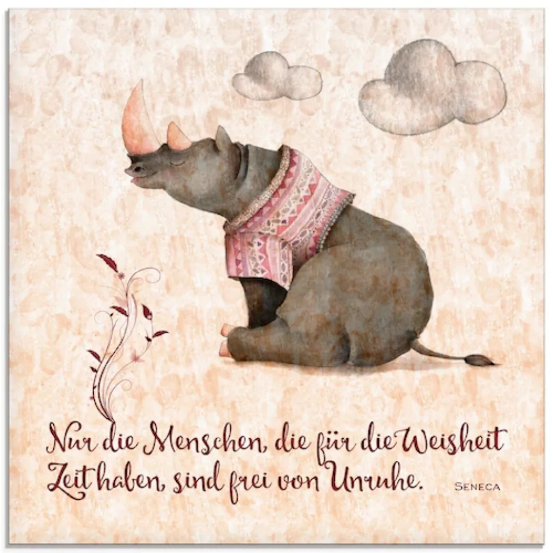 Artland Glasbild "Lebensweisheit Zeit", Tiere, (1 St.), in verschiedenen Gr günstig online kaufen