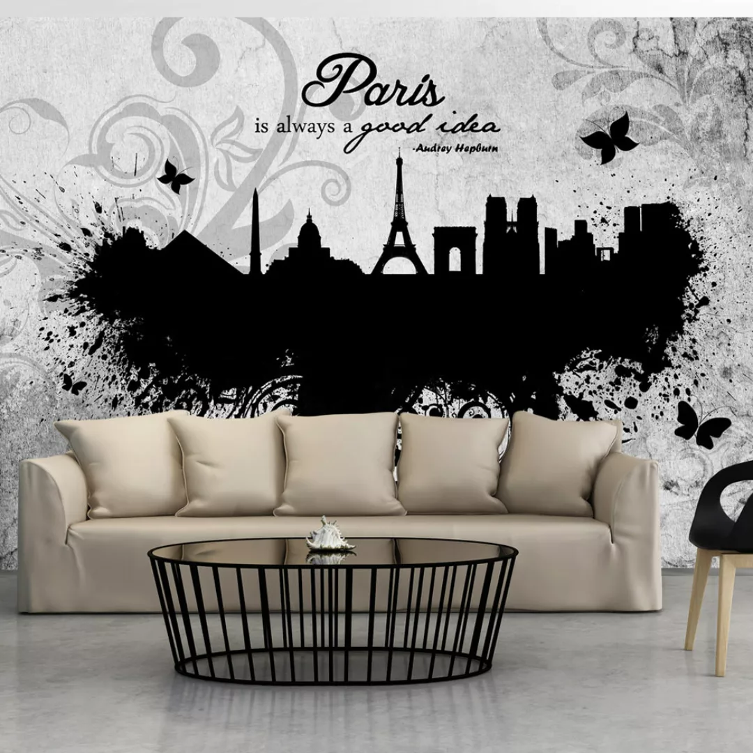 Fototapete - Paris is always a good idea - black and white günstig online kaufen