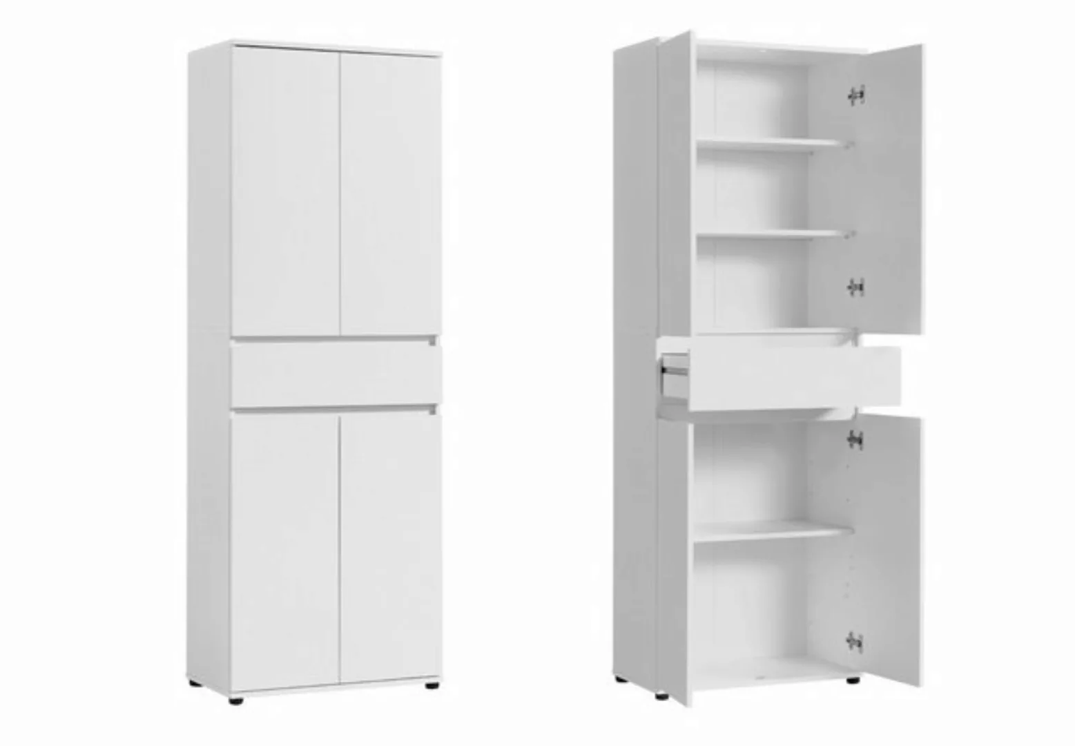 Home Collective Mehrzweckschrank Schrank 60 cm breit mit 4 Türen & Schublad günstig online kaufen