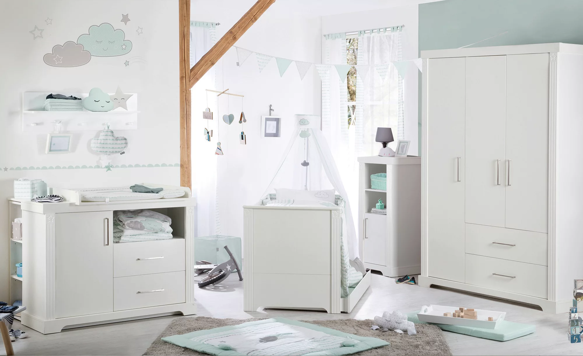 roba® Babybett Maxi, Gitterbett, höhenverstellbar - Umbaubar zum Juniorbett günstig online kaufen