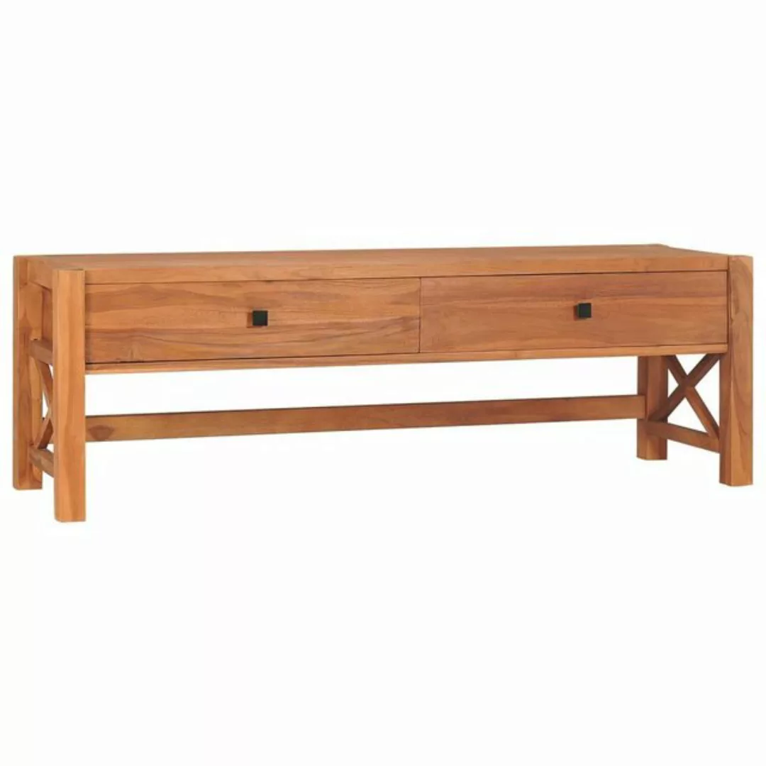 furnicato TV-Schrank mit Schubladen 120x40x45 cm Massivholz Teak günstig online kaufen