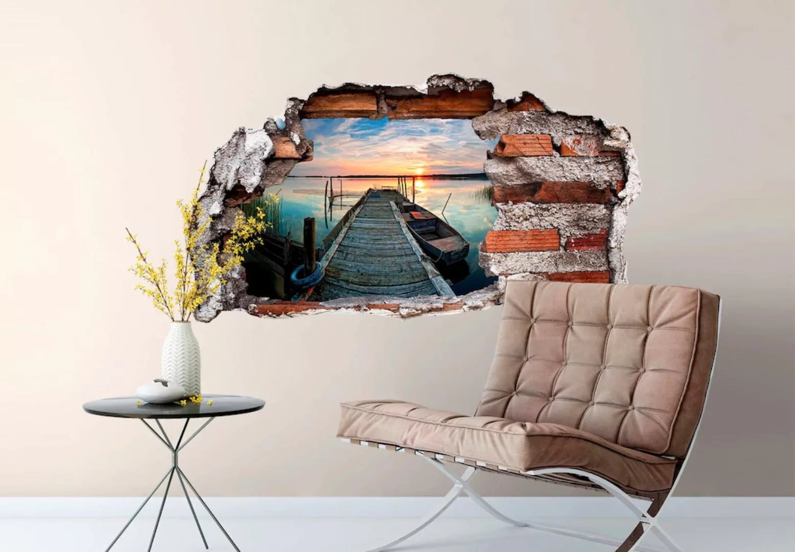 Wall-Art Wandtattoo "Sunset at the lake", selbstklebend, entfernbar günstig online kaufen