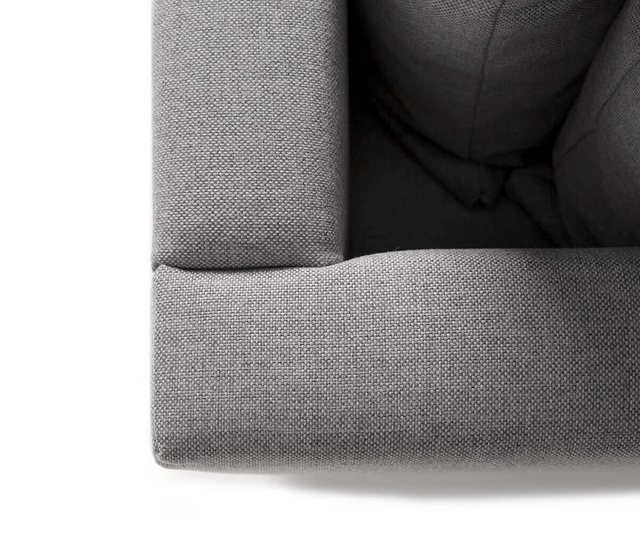 DELIFE Ecksofa Clovis, Grau Flachgewebe Ottomane Rechts Ecksofa Modular günstig online kaufen