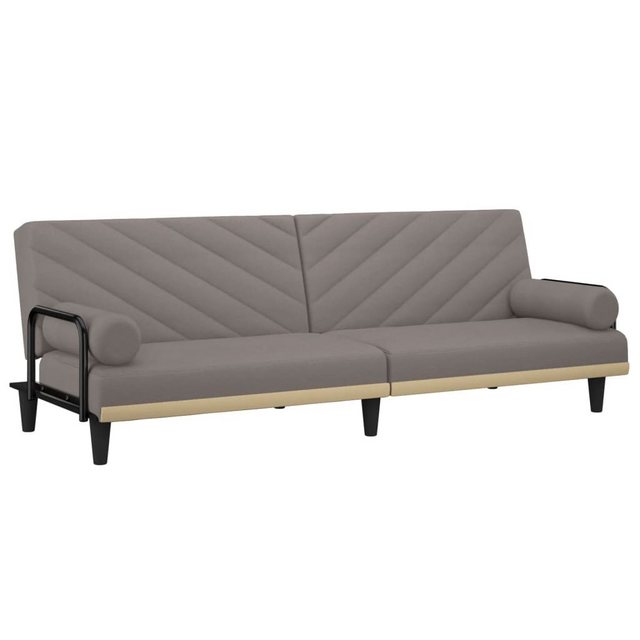 vidaXL Sofa Schlafsofa mit Armlehnen Taupe Stoff günstig online kaufen