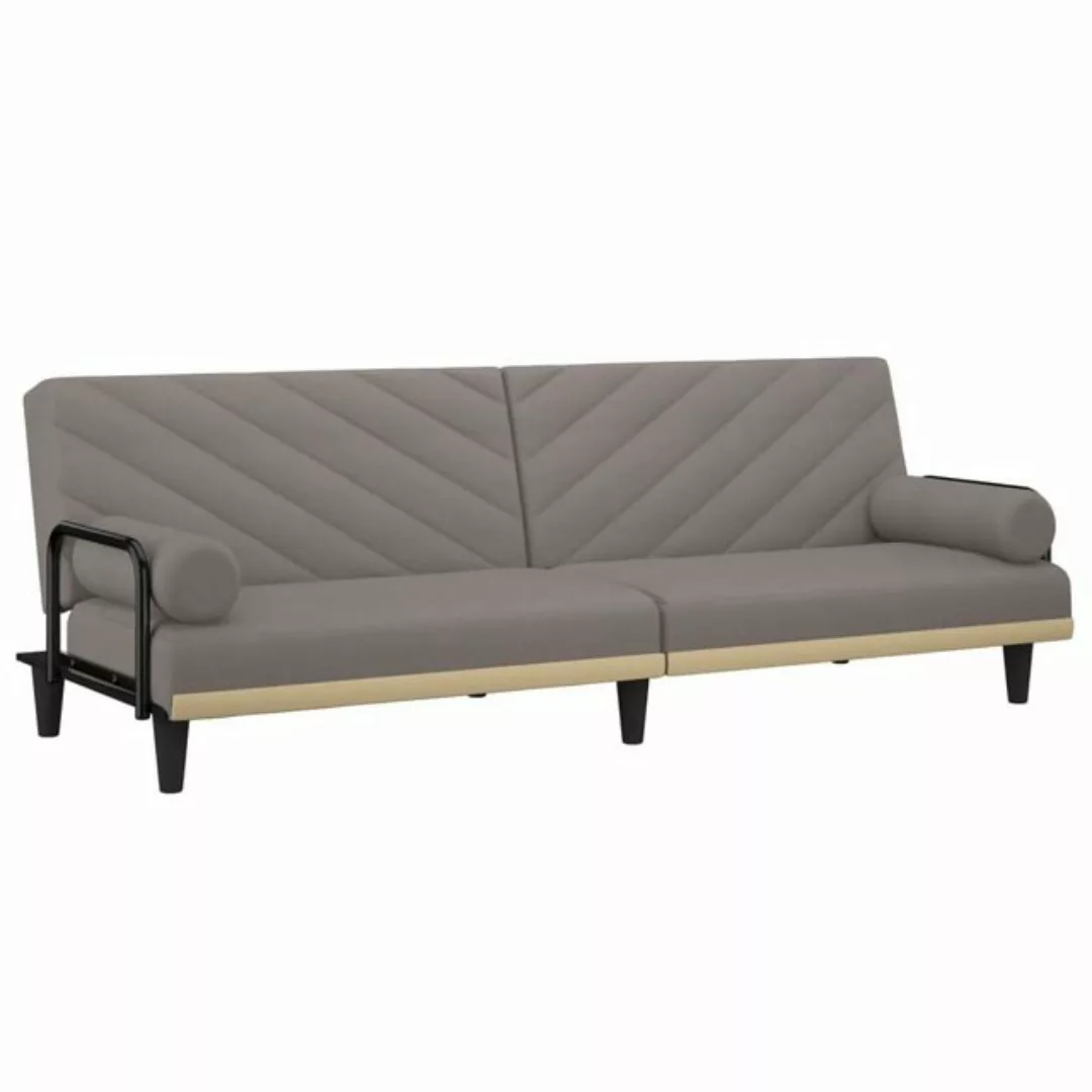 vidaXL Schlafsofa, Sofa mit Armlehnen Creme Stoff günstig online kaufen