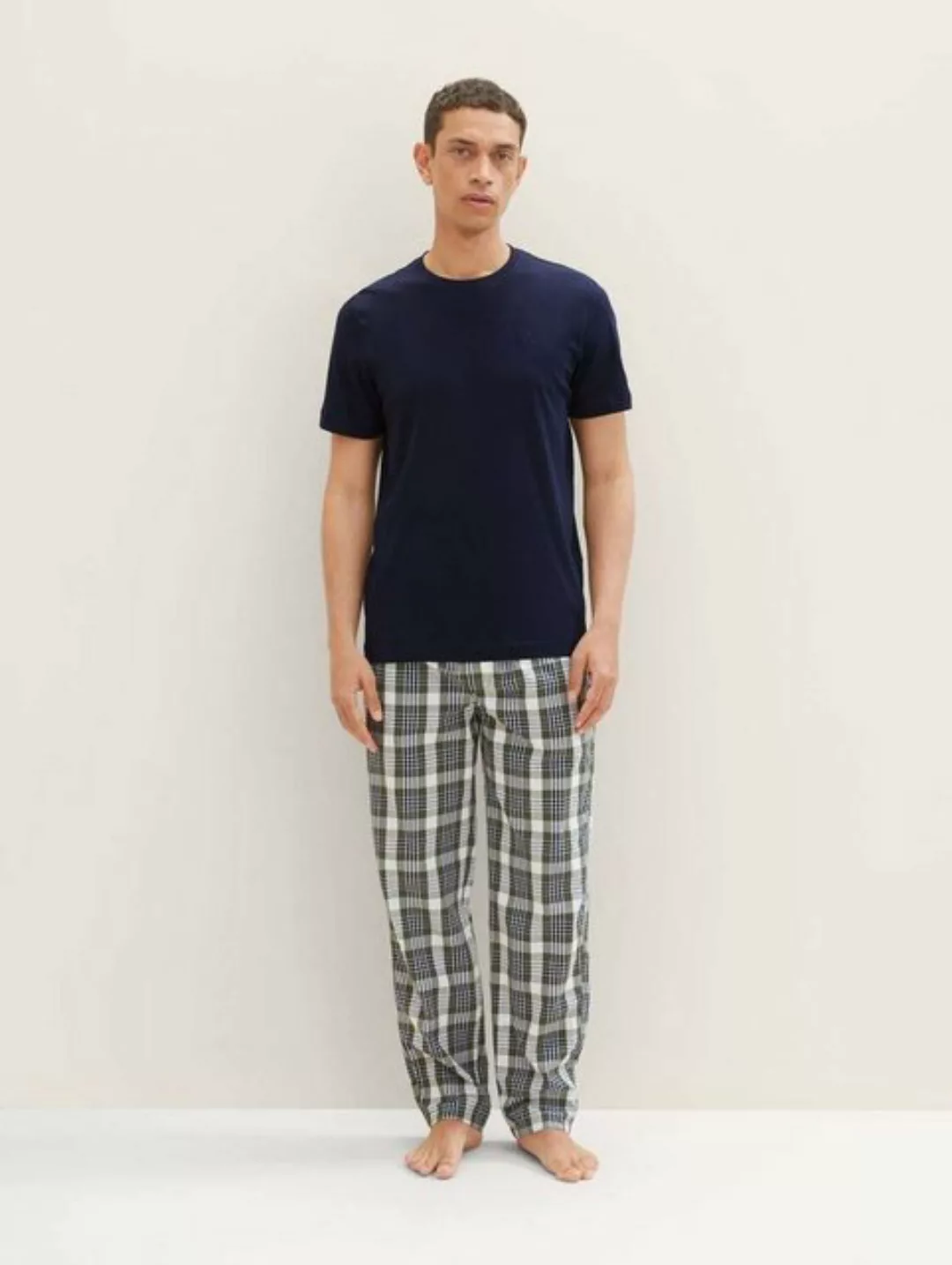 TOM TAILOR Pyjamahose Dakota mit großem Karo-Design günstig online kaufen