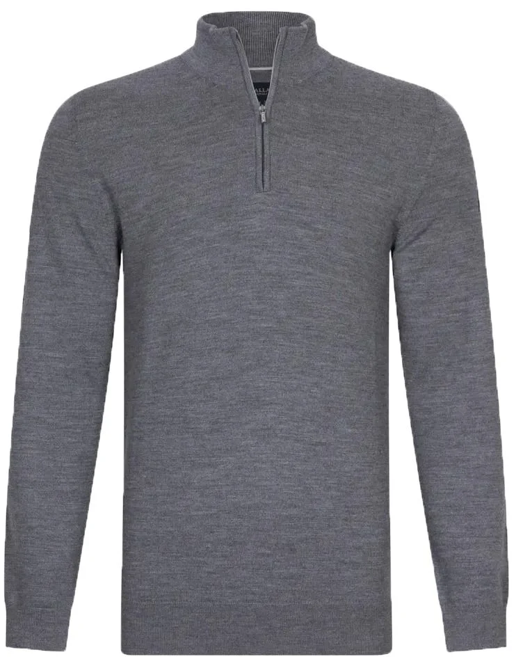 Cavallaro Merino Half-Zip Grau - Größe S günstig online kaufen