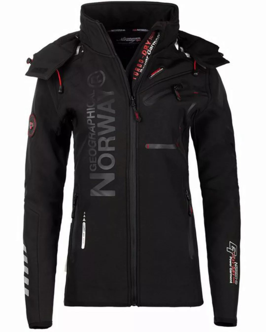 Geographical Norway Softshelljacke Damen Outdoor Jacke bareine mit Kapuze günstig online kaufen