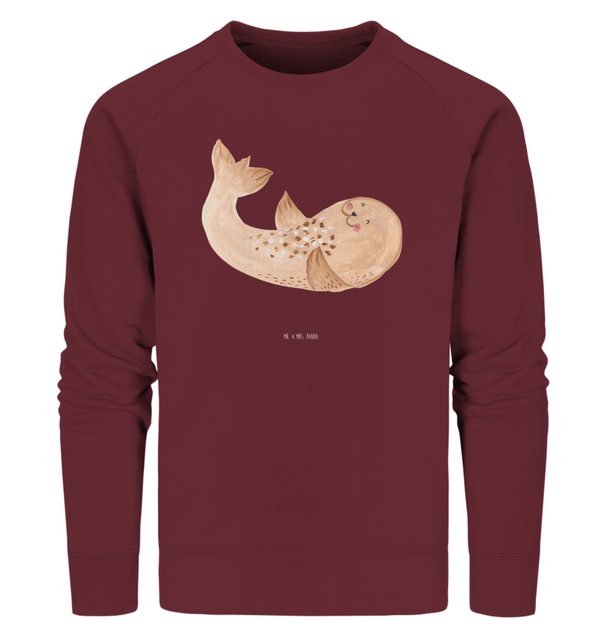 Mr. & Mrs. Panda Longpullover Größe XS Robbe Liegen - Burgundy - Geschenk, günstig online kaufen