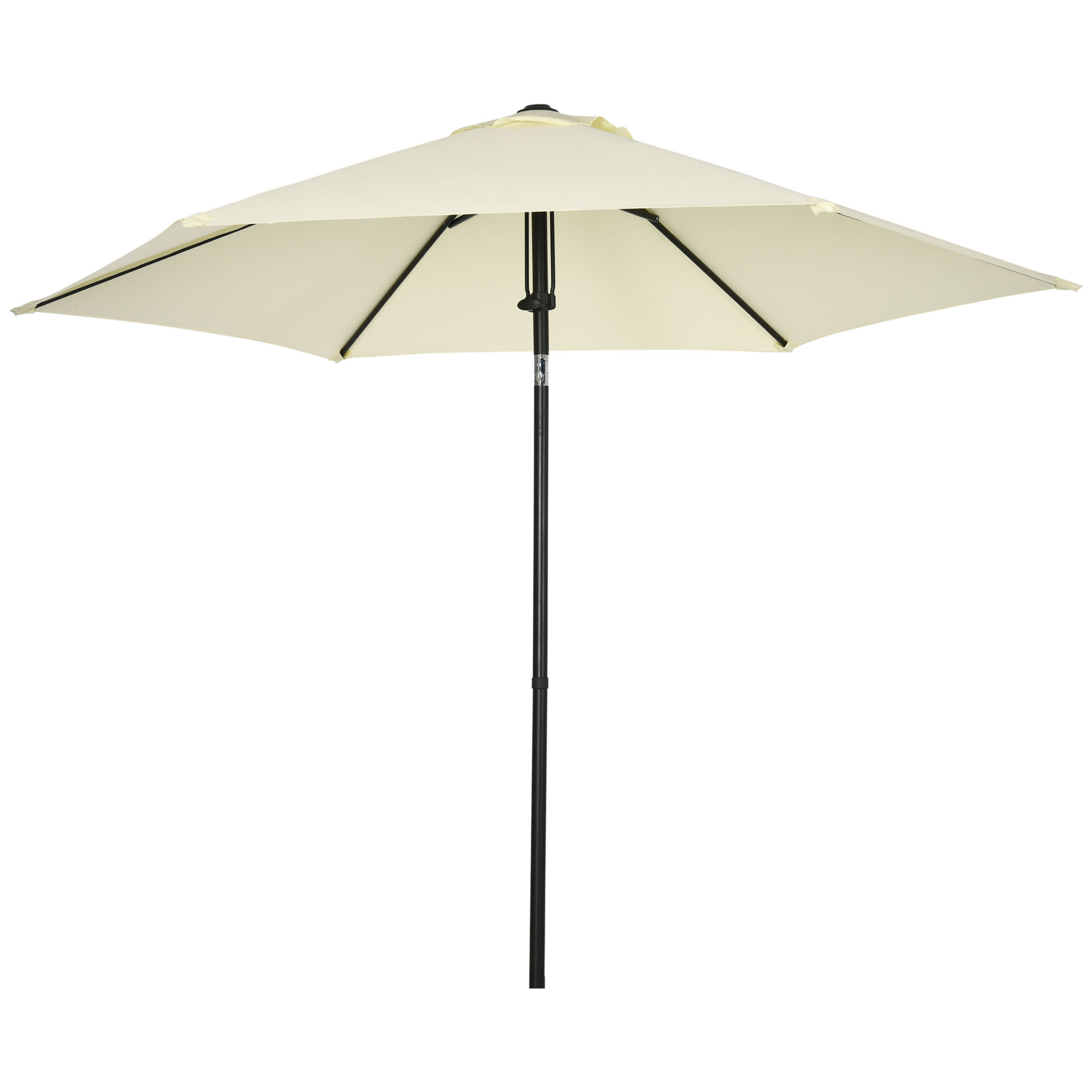 Outsunny Gartenschirm 2,7x2,5 m aus Polyester und Metall mit 6 Streben und günstig online kaufen