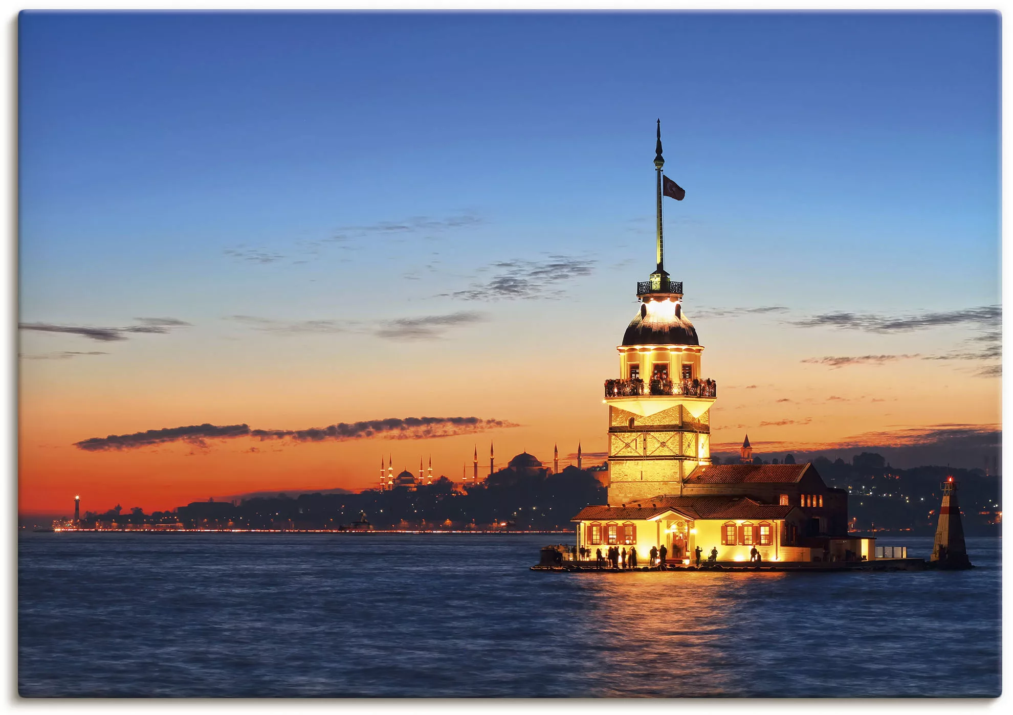 Artland Wandbild »Istanbul Leanderturm«, Gebäude, (1 St.), als Leinwandbild günstig online kaufen