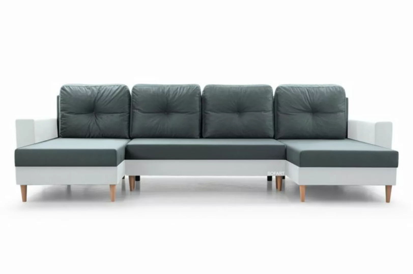 MOEBLO Wohnlandschaft CARL U, Ecksofa U-Form mit Schlaffunktion Eckcouch mi günstig online kaufen