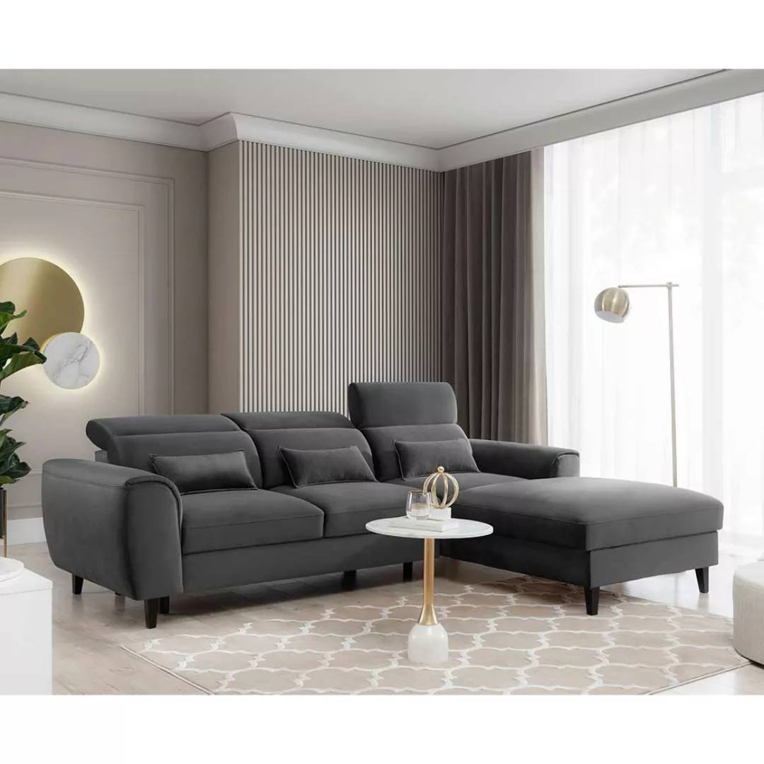 Sofaecke Couch aus Velours mit Armlehnen günstig online kaufen