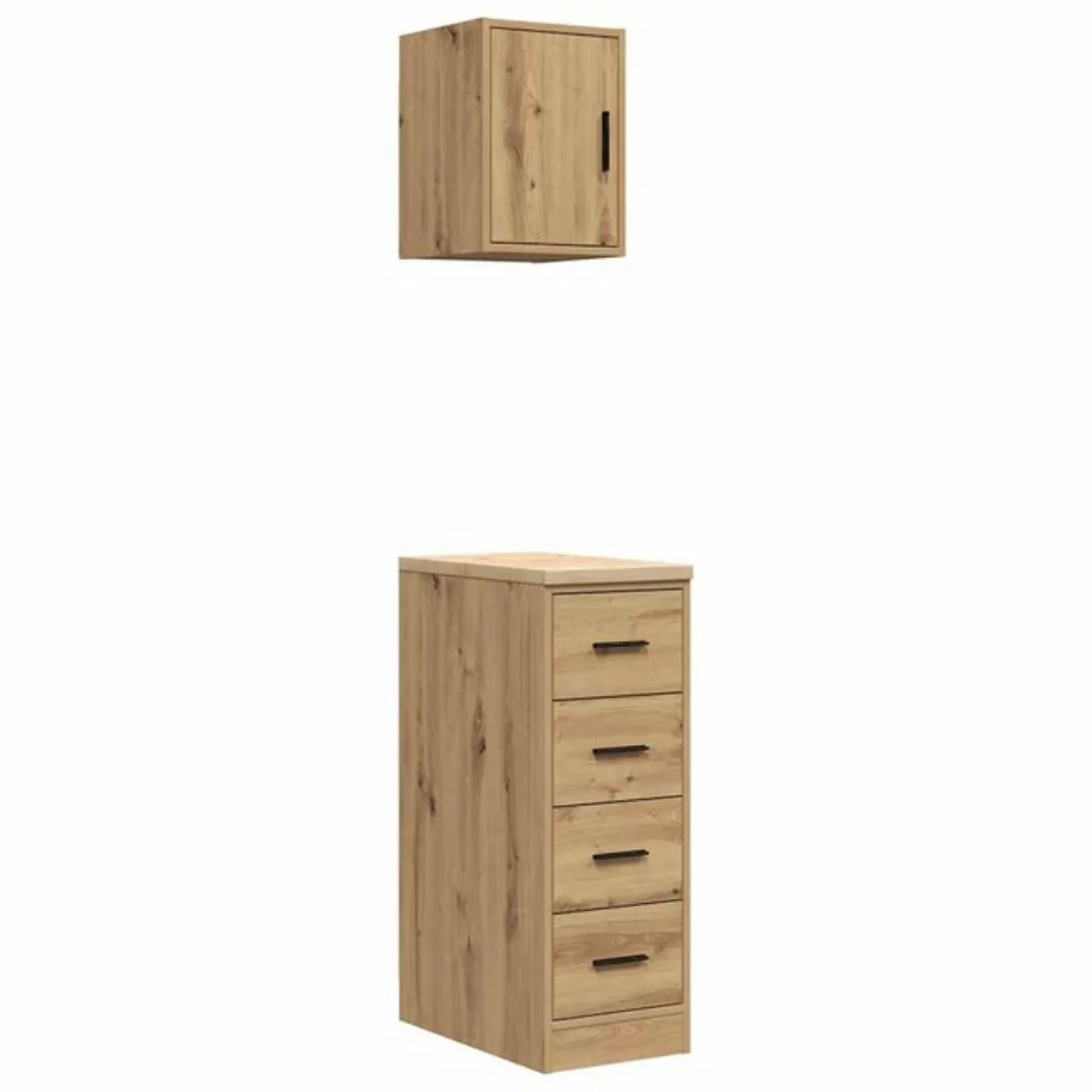 vidaXL Aktenschrank Garagenschränke 2 Stk Artisan-Eiche Holzwerkstoff günstig online kaufen