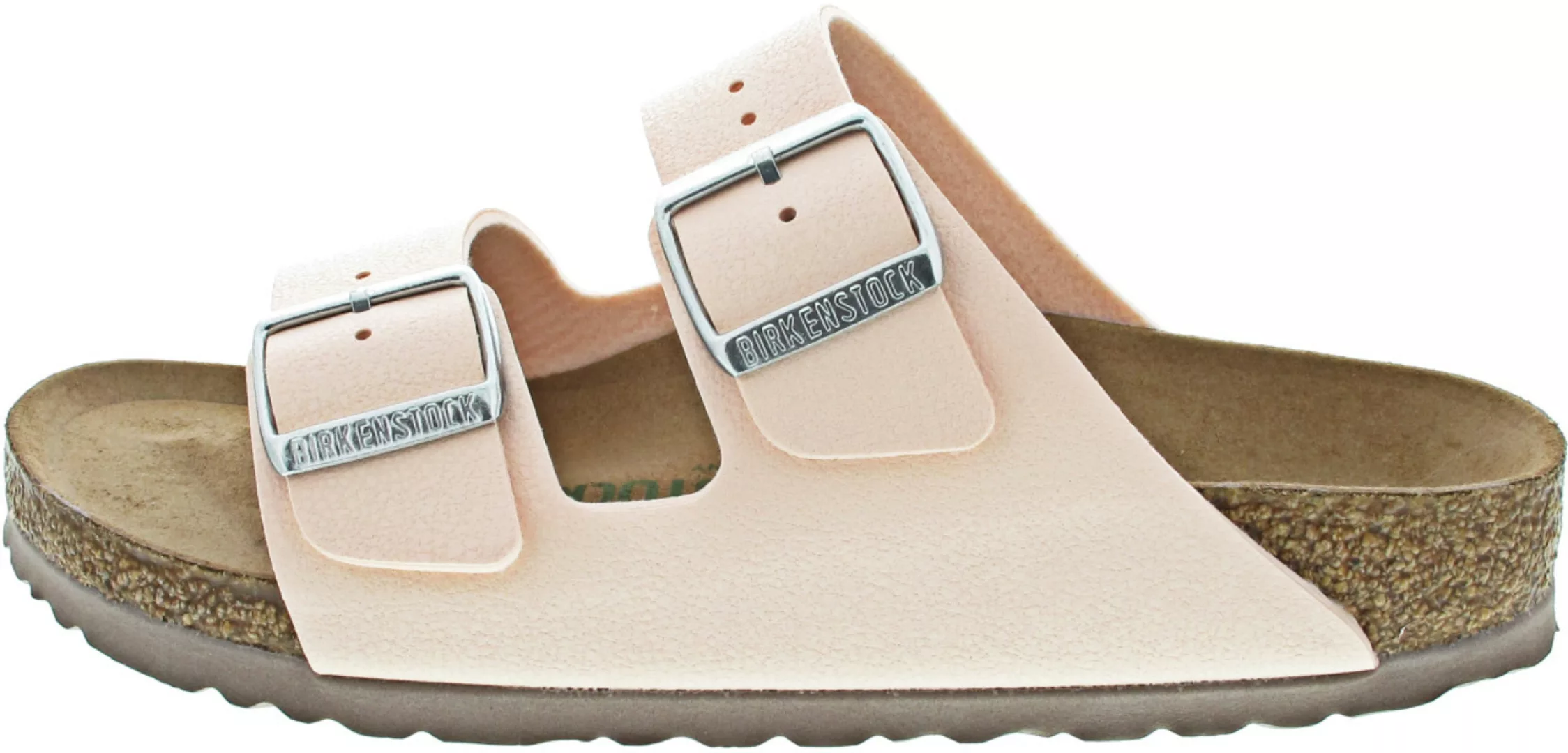 Birkenstock – Arizona – Flache Sandalen aus veganem Material in Hellrosé-Ro günstig online kaufen