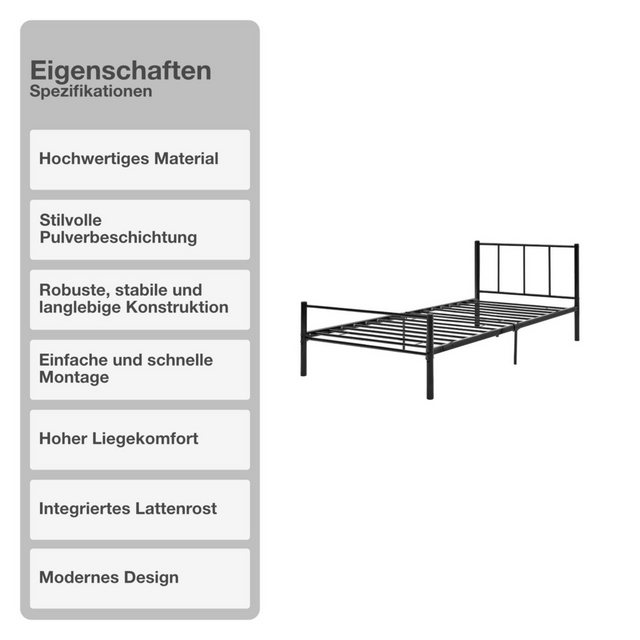 STADO Bettgestell Bettgestell Lattenrost Schlafzimmer Bettrahmen Bett Schwa günstig online kaufen