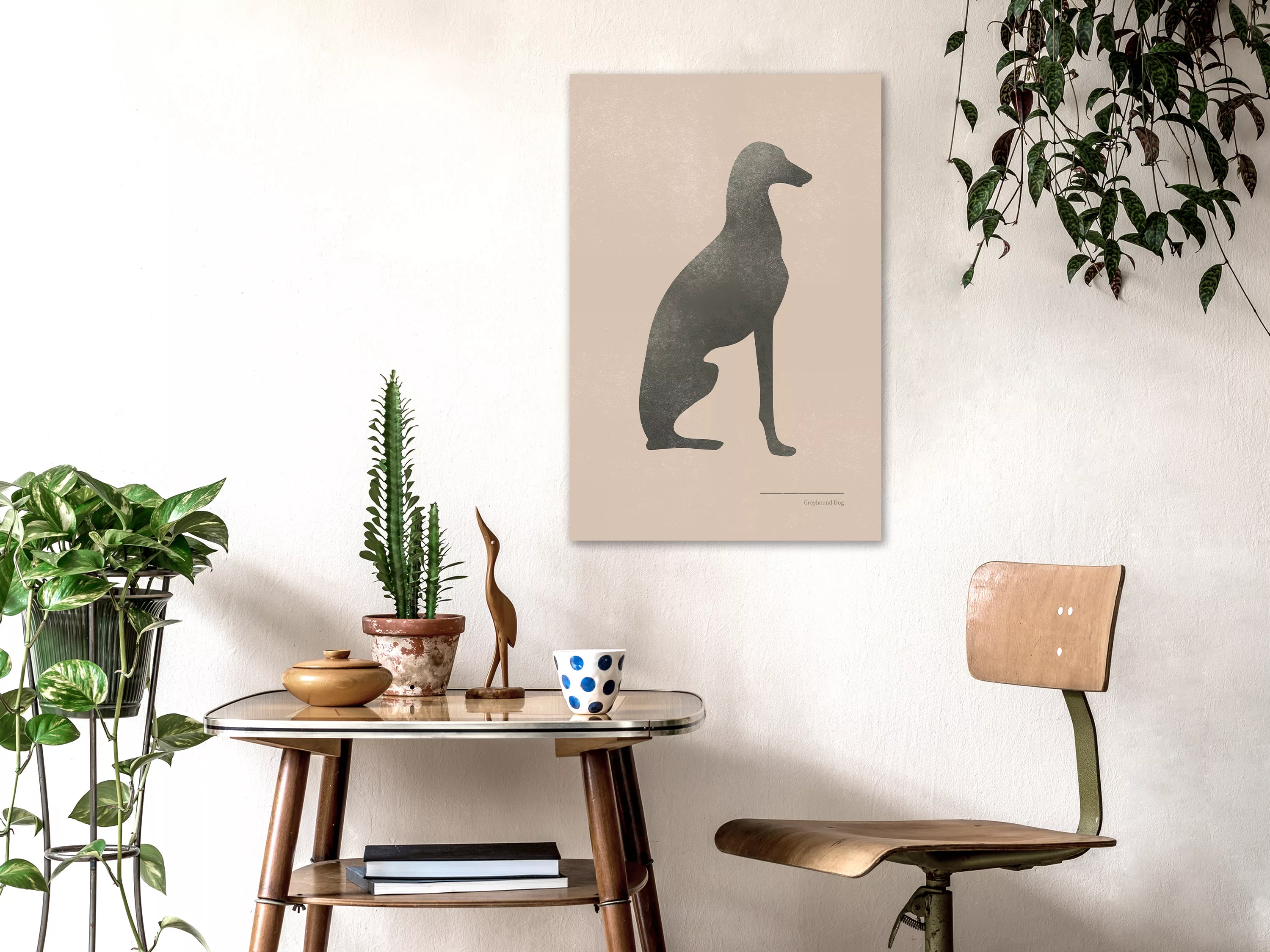 Wandbild - Calm Greyhound (1 Part) Vertical günstig online kaufen