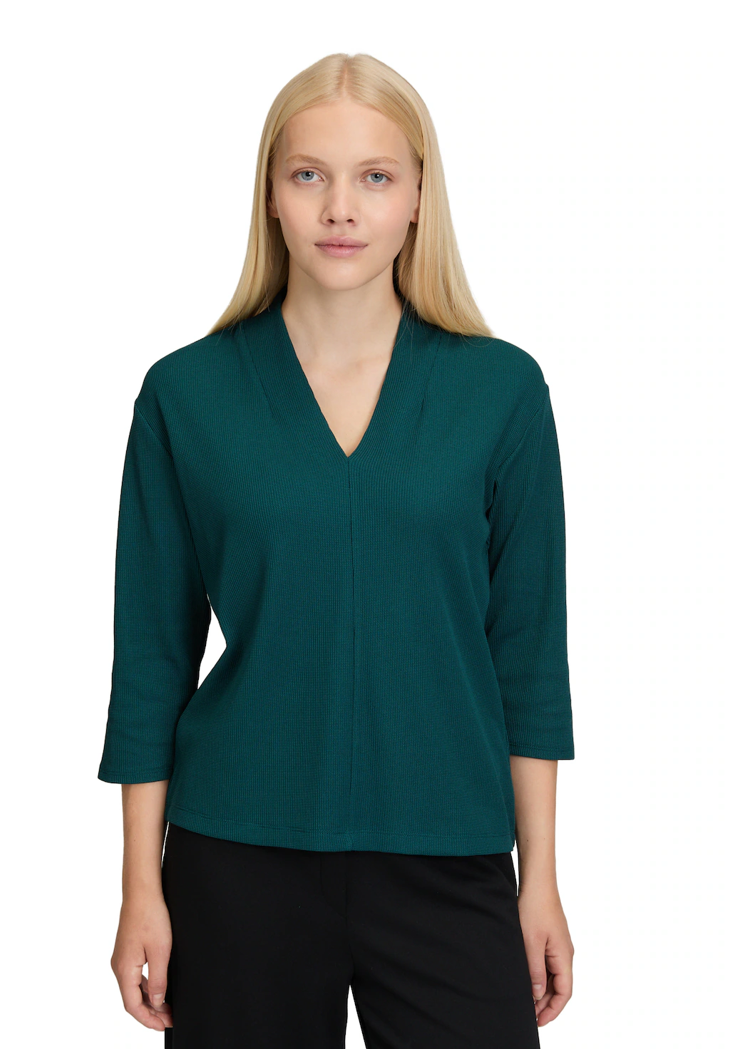 Betty&Co 3/4-Arm-Shirt "Betty & Co Damen Casual-Shirt mit V-Ausschnitt", (1 günstig online kaufen