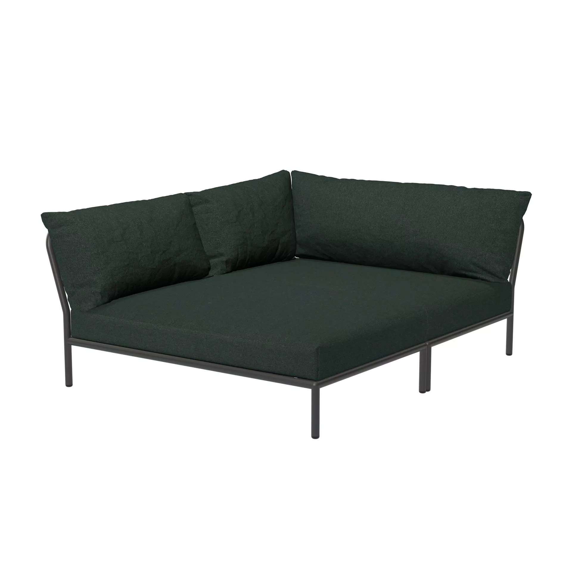 LEVEL2 Outdoor Eck-Sofa Lounge-Modul 5 Alpine Dunkelgrau Links günstig online kaufen