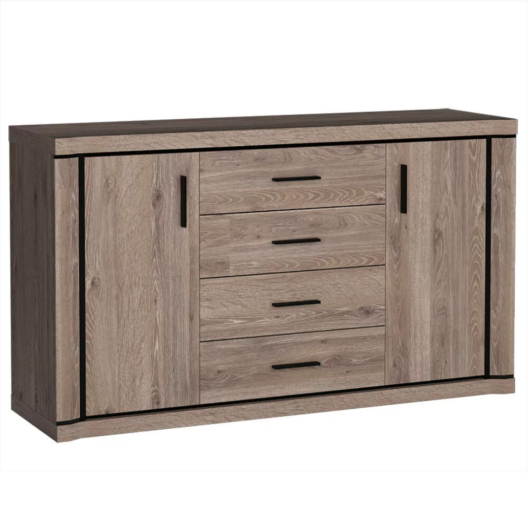 Sideboard 157cm in Trüffel Eiche DUNEDIN-161 günstig online kaufen