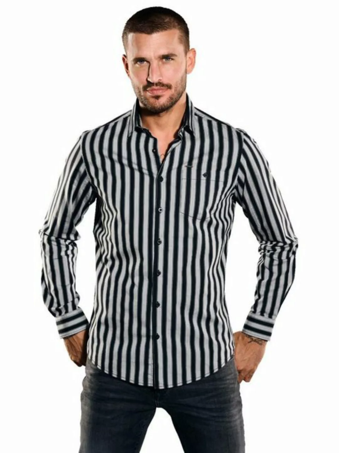 emilio adani Langarmhemd Langarm-Hemd gestreift günstig online kaufen