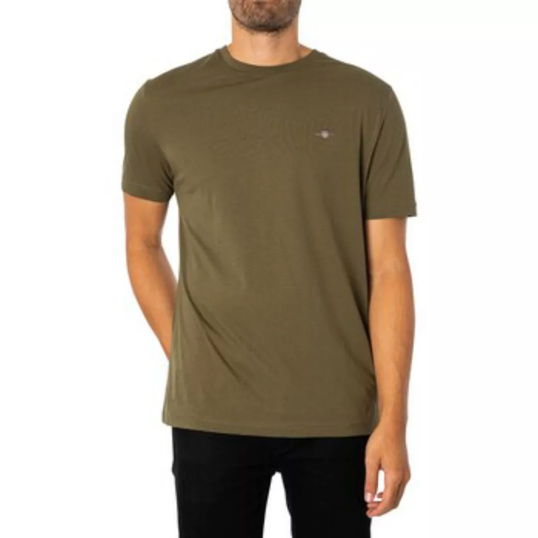 Gant T-Shirt "SLIM SHIELD SS T-SHIRT", mit Logostickerei auf der Brust günstig online kaufen