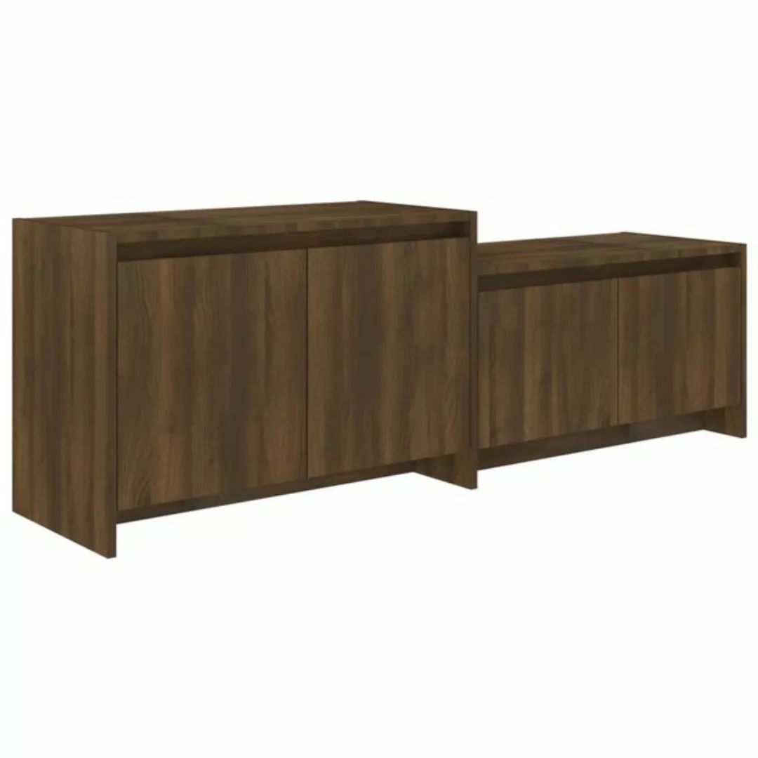 furnicato TV-Schrank Braun Eichen-Optik 146,5x35x50 cm Holzwerkstoff günstig online kaufen