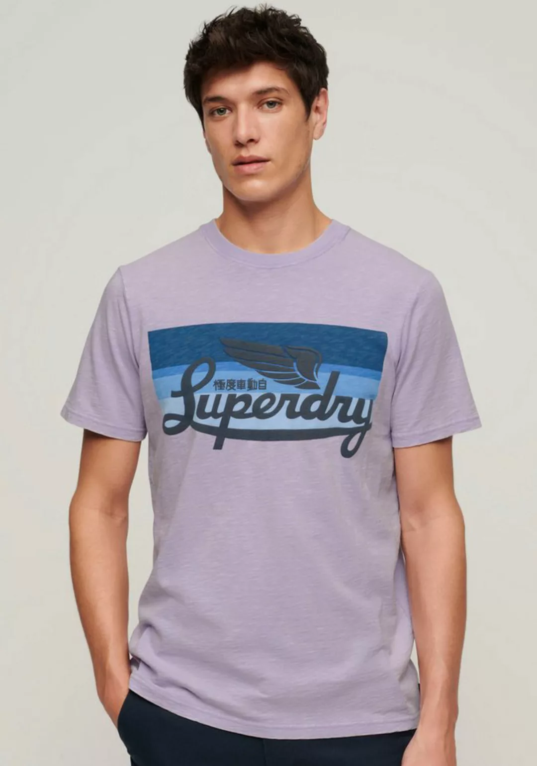 Superdry Print-Shirt SD-CALI STRIPED LOGO T SHIRT günstig online kaufen