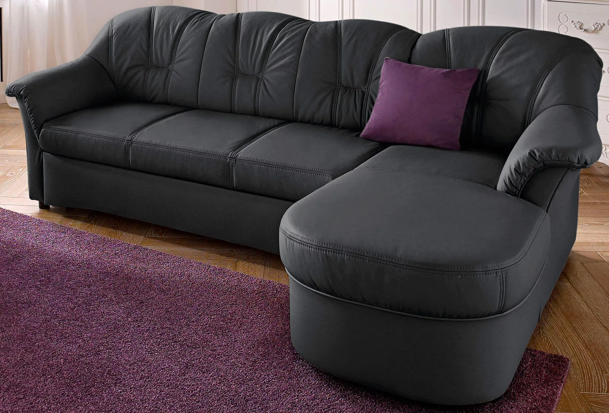 DOMO collection Ecksofa »Flores Schlafsofa, B/T/H: 233/142/86 cm, L-Form«, günstig online kaufen