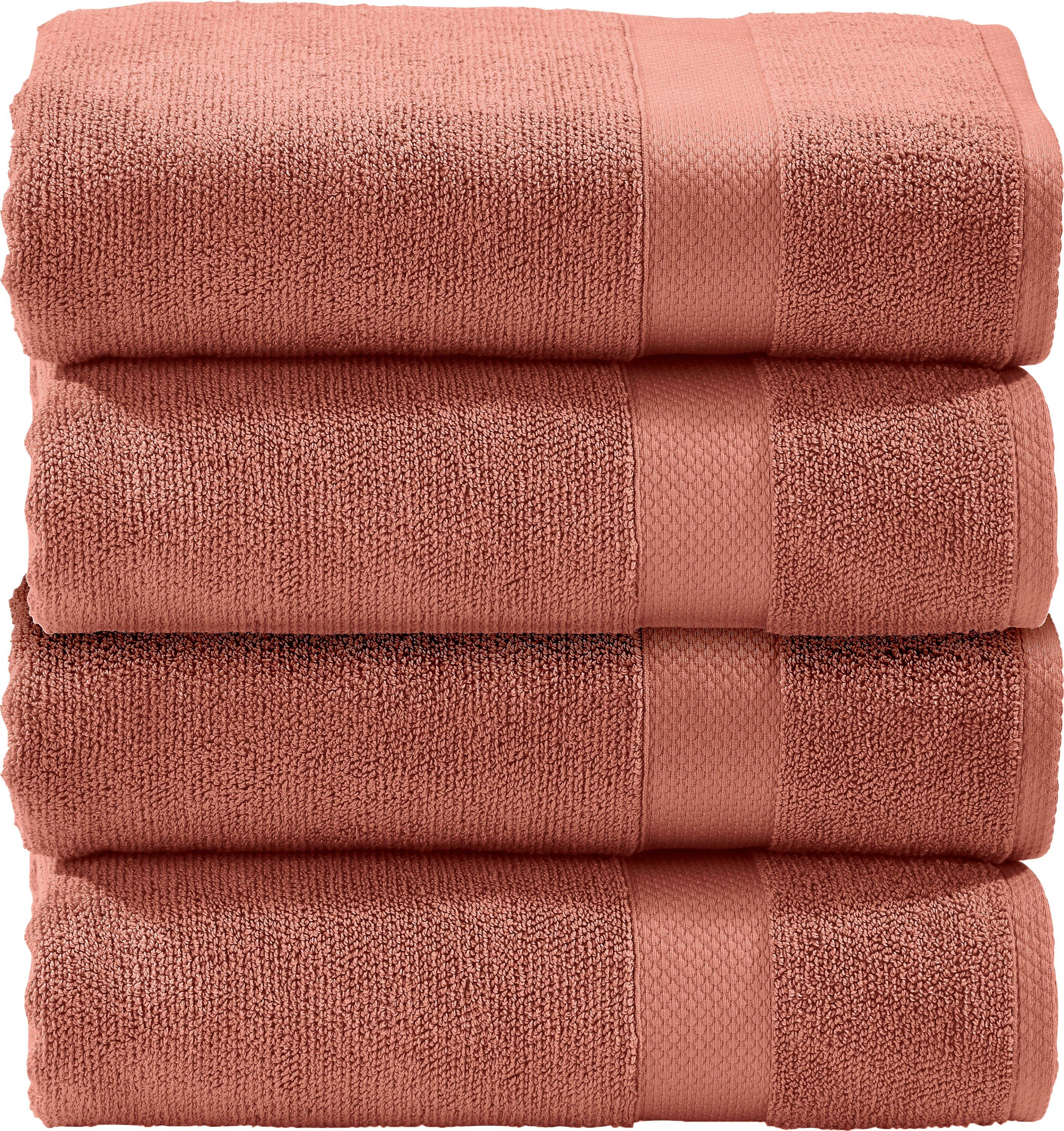 done.® Gästehandtuch »Deluxe«, (Set, 4 St., 4 Gästetücher (30x50 cm), Uni F günstig online kaufen
