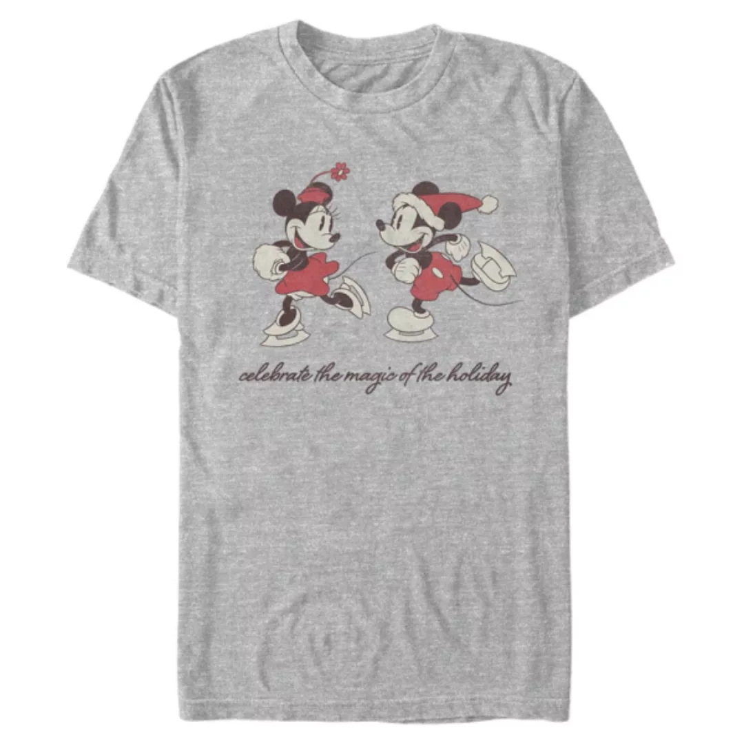 Disney - Micky Maus - Micky & Minnie Vintage Holiday Skaters - Männer T-Shi günstig online kaufen