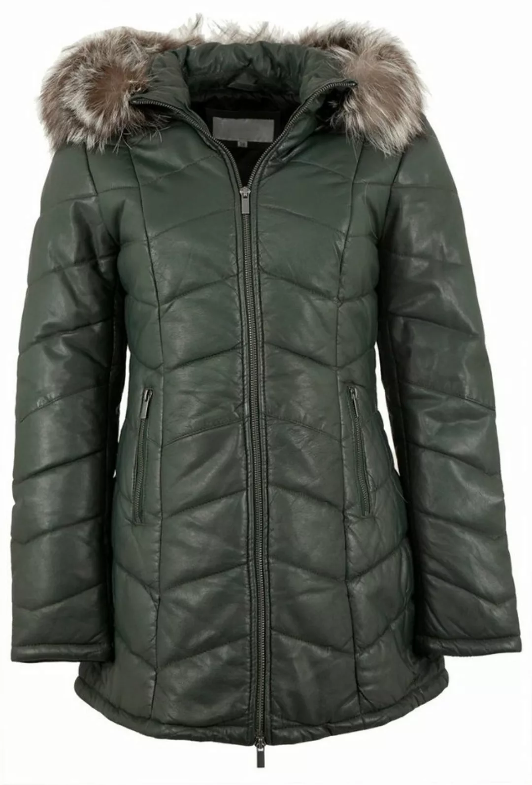 Lederjacken24 Lederjacke Laka Lederjacken24 - Damen Echtleder Ledermantel S günstig online kaufen