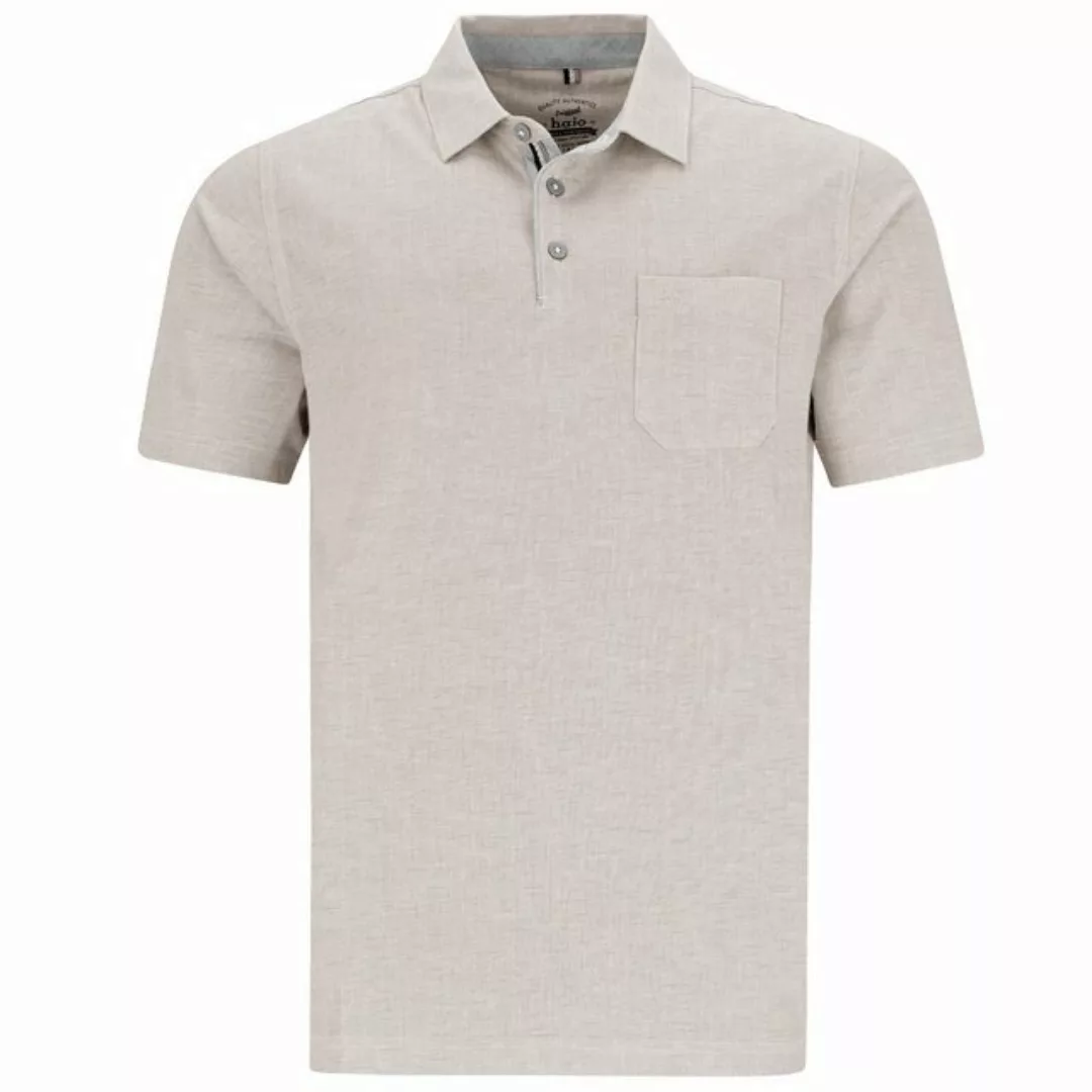 Hajo Poloshirt Hajo XXL Polo Stay Fresh Leinen-Optik taupe melange günstig online kaufen