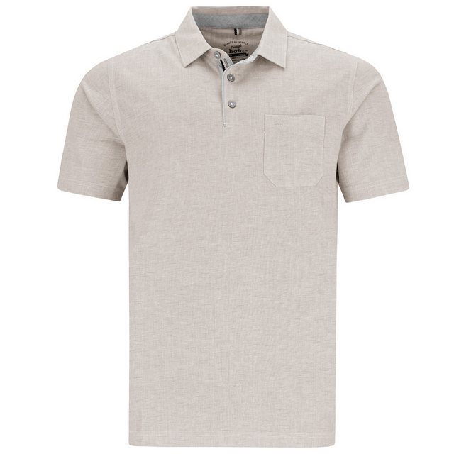 Hajo Poloshirt Hajo XXL Polo Stay Fresh Leinen-Optik taupe melange günstig online kaufen