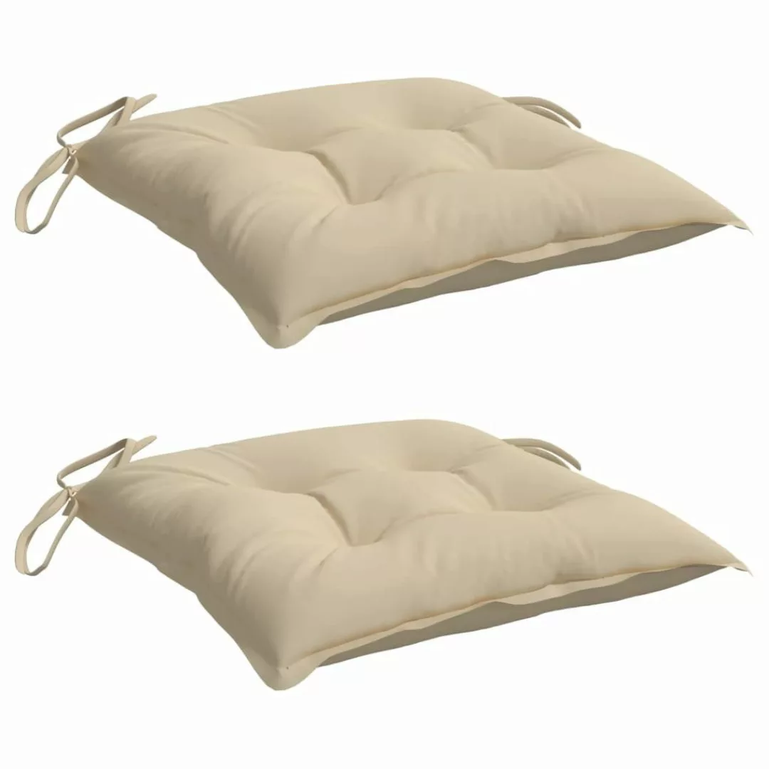 vidaXL Sitzauflage Palettenkissen 2 Stk. Beige günstig online kaufen