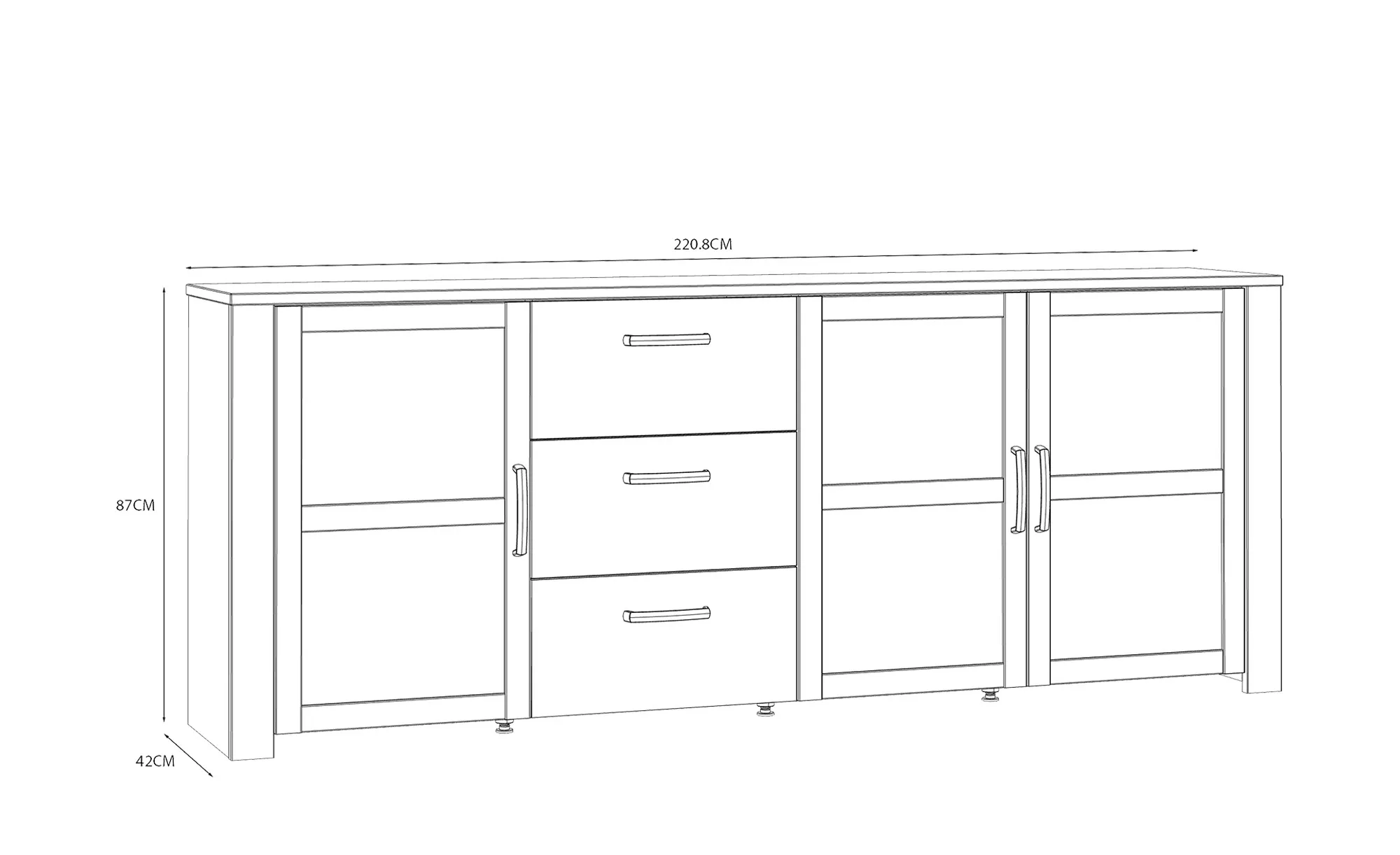 FORTE Sideboard "Bohol" günstig online kaufen